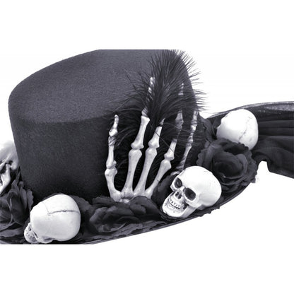 Dark In Love Kali Hat With Skulls and Roses - Kate's Clothing