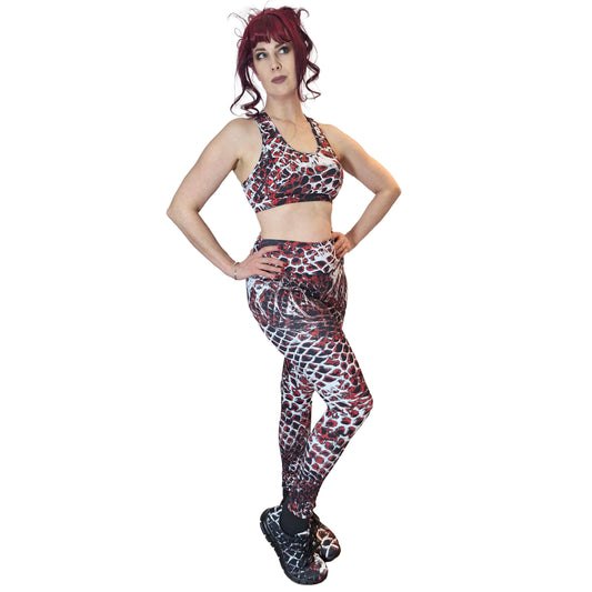 ANTIBrand Misfits Rack - Basilisk Skin Gym Leggings - L (UK 14)