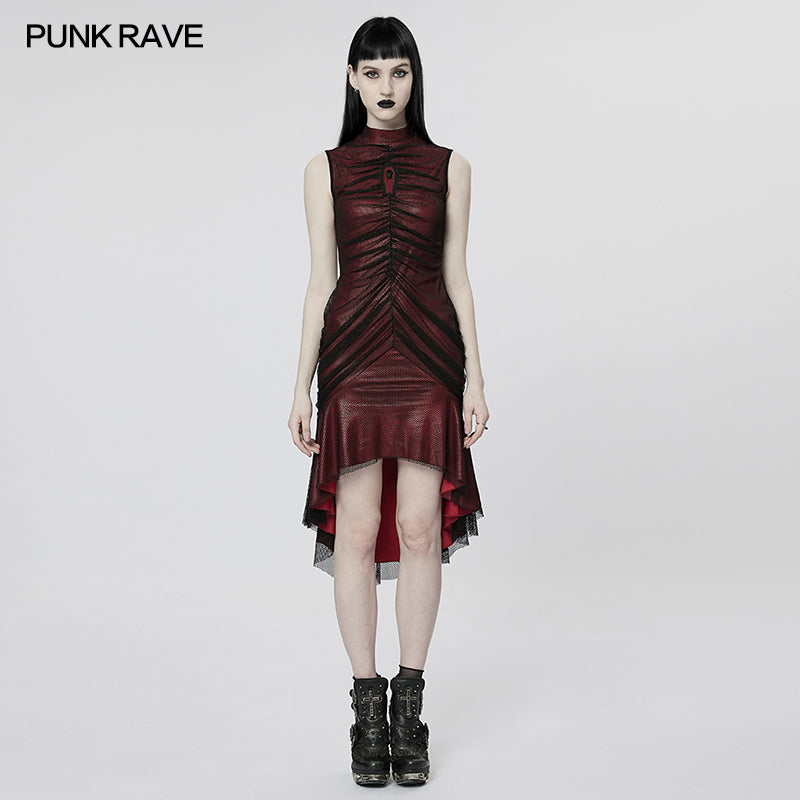 Punk Rave Kiko Dress - Red - Kate's Clothing