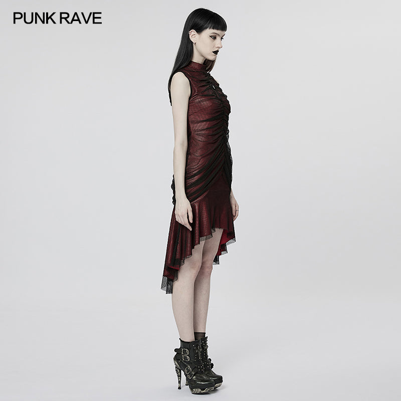 Punk Rave Kiko Dress - Red - Kate's Clothing