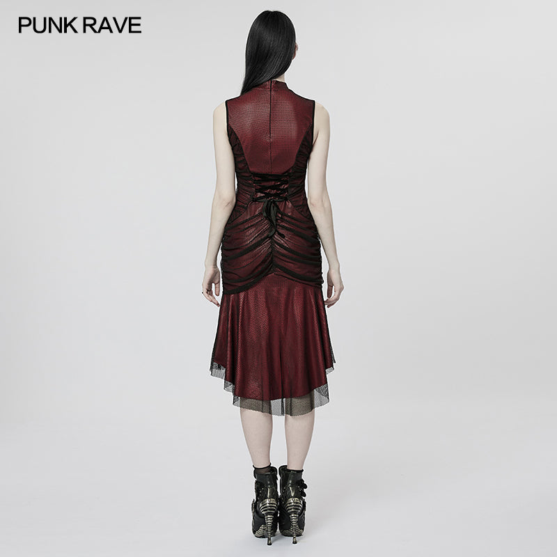 Punk Rave Kiko Dress - Red - Kate's Clothing