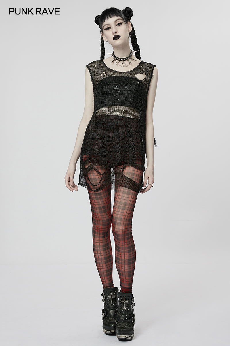 Punk Rave Kourayne Top - Black - Kate's Clothing