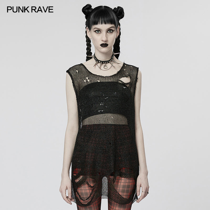 Punk Rave Kourayne Top - Black - Kate's Clothing