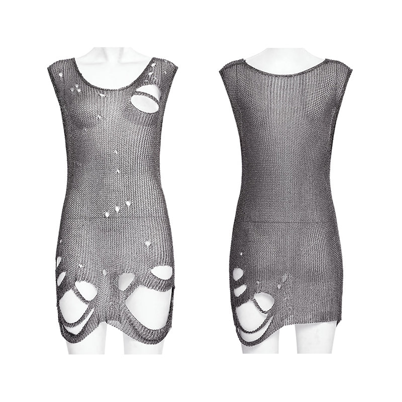 Punk Rave Kourayne Top - Grey - Kate's Clothing