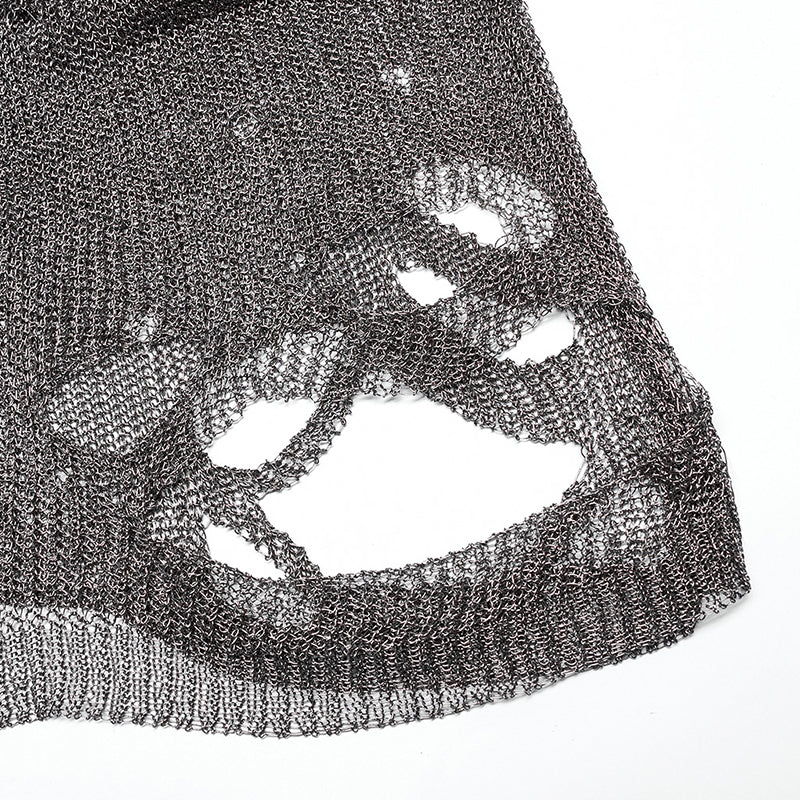 Punk Rave Kourayne Top - Grey - Kate's Clothing