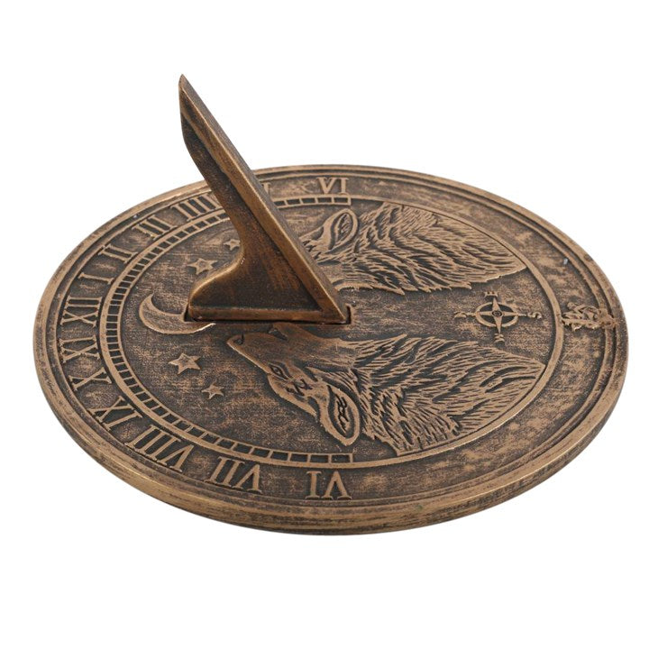 Howling Wolves Terracotta Sundial by Lisa Parker - Kate's Clothing