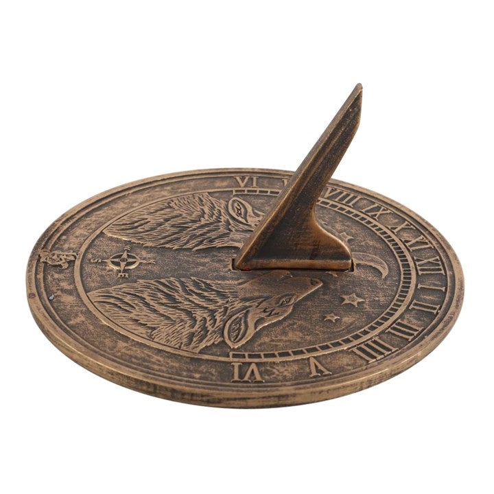 Howling Wolves Terracotta Sundial by Lisa Parker - Kate's Clothing