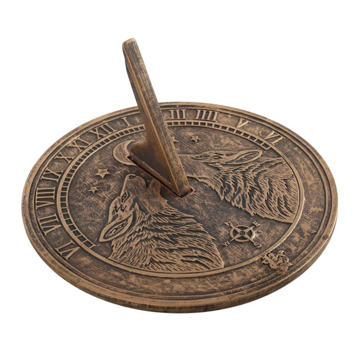 Howling Wolves Terracotta Sundial by Lisa Parker - Kate's Clothing