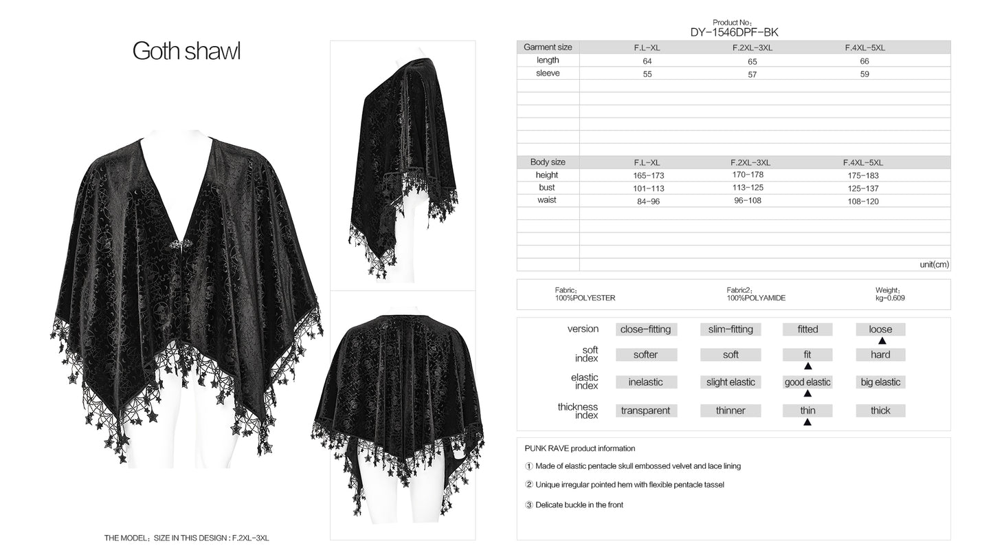 Punk Rave Lissa Shawl - Kate's Clothing