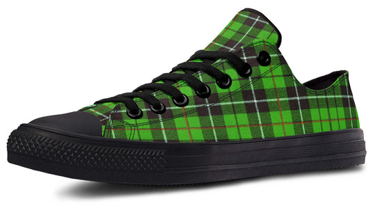Green Tartan Canvas Low Top Trainers | ANTIBrand
