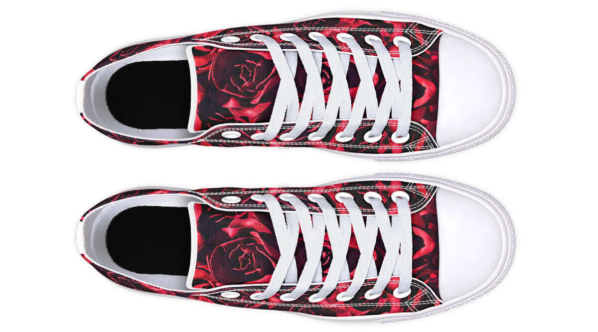 Red Roses Canvas Low Top Trainers | ANTIBrand