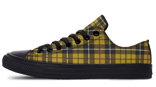 Yellow Tartan Canvas Low Top Trainers | ANTIBrand