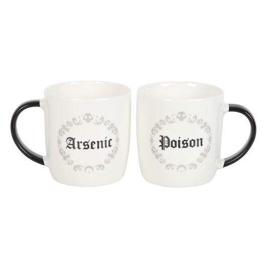 Gothic Gifts Poison and Arsenic Couples Mug Set - Kate's Clothing