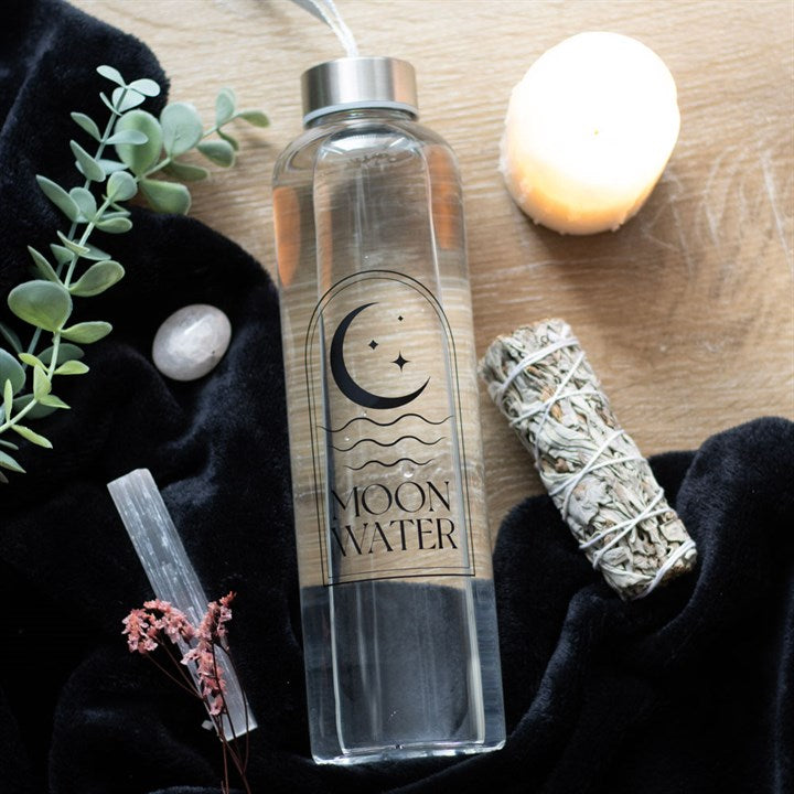 Gothic Gifts Moon Water Glass Water Bottle - Kate's Clothing