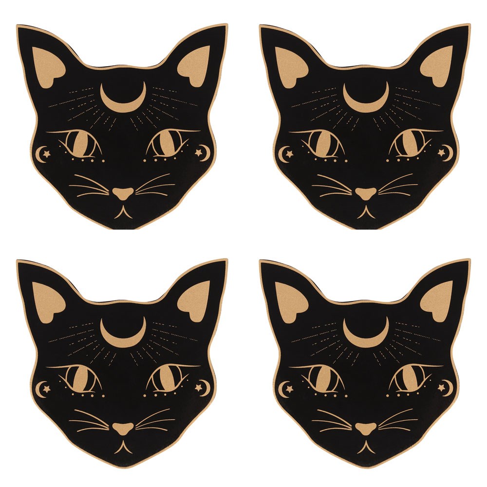 Gothic Gifts Mystic Mog Coaster Set - Kate's Clothing