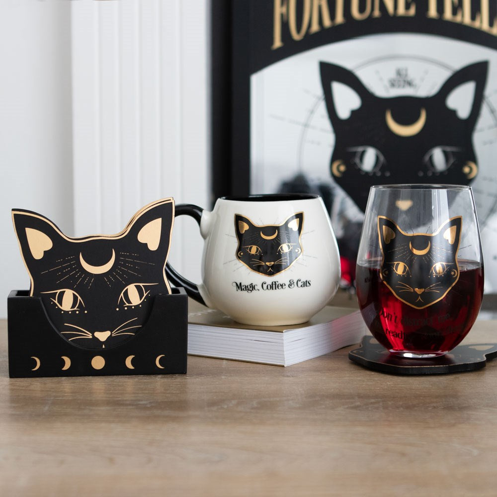 Gothic Gifts Mystic Mog Coaster Set - Kate's Clothing