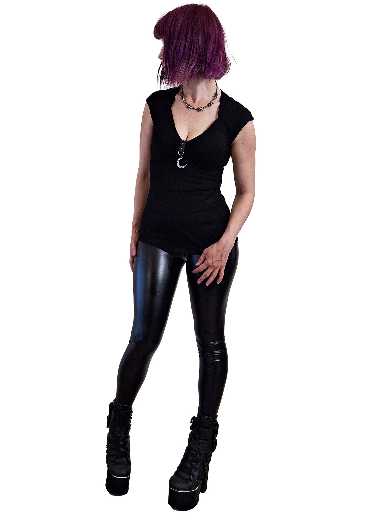 Necessary Evil Luna Cap Sleeve Top - Kate's Clothing