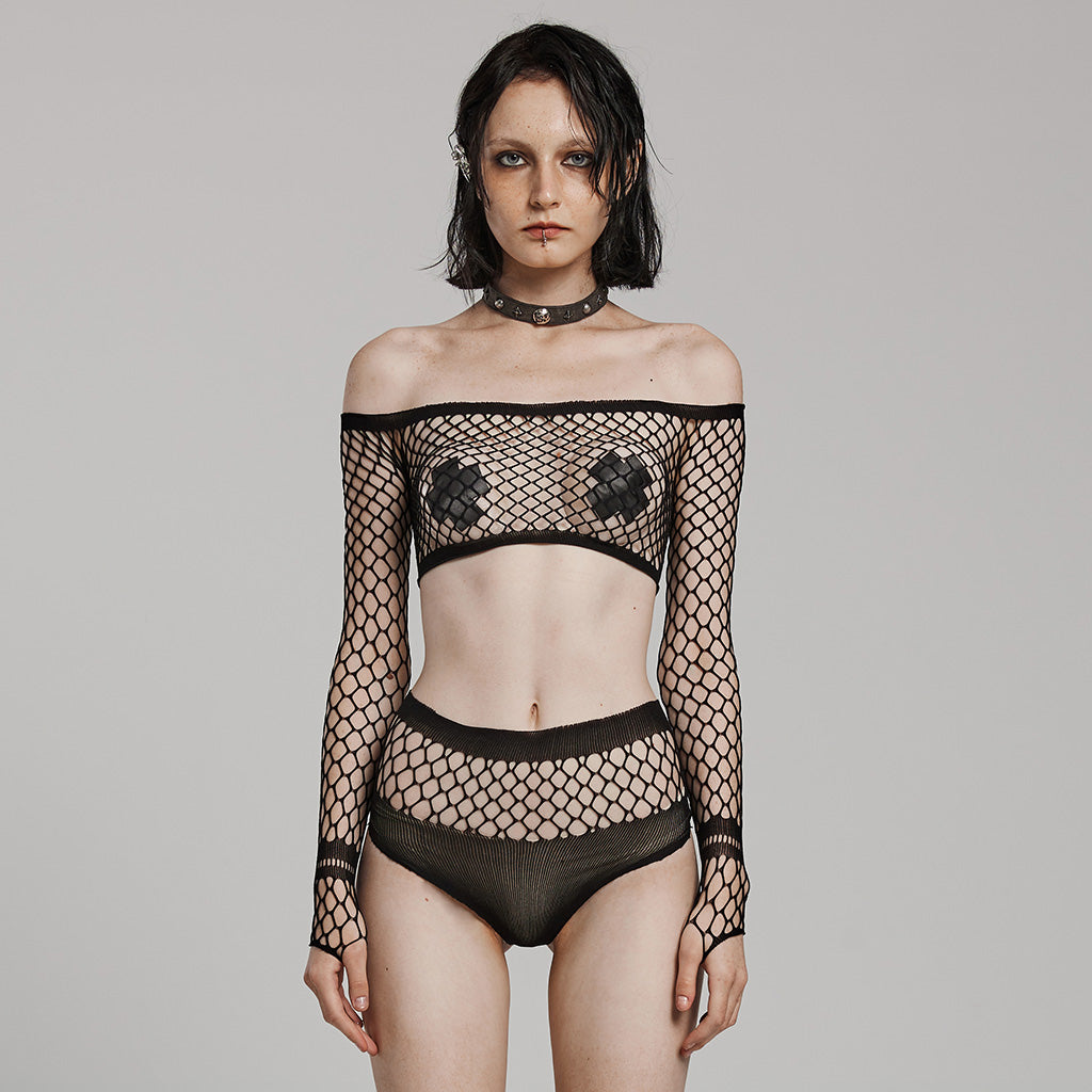 Punk Rave Nikita Fishnet Co-ord Set - Kate's Clothing