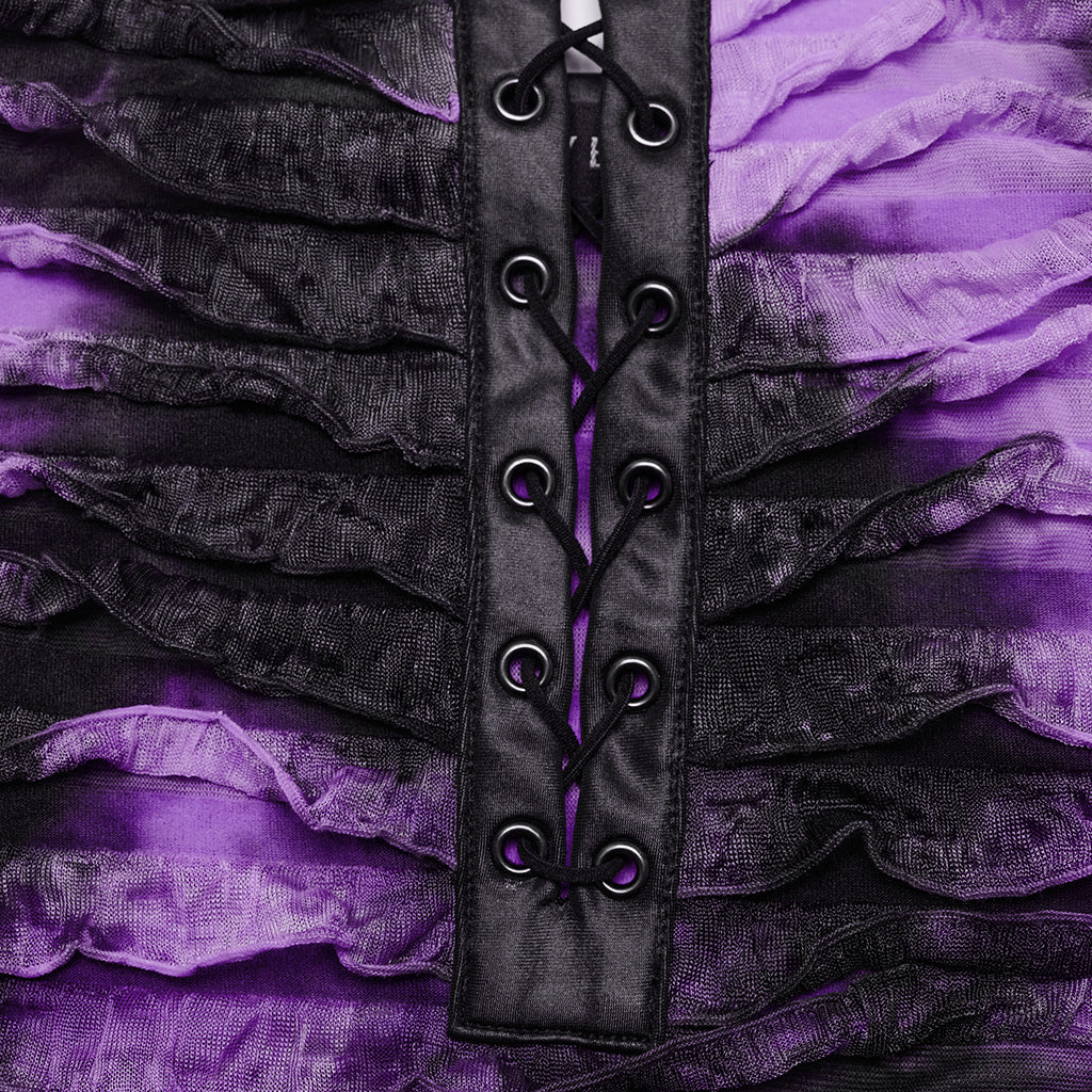 Punk Rave Purple Tie Dye Beatrix Dress - Kate's Clothing