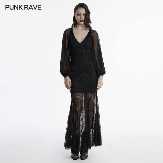 Punk Rave Calliope Goth Night Bat Dress - Kate's Clothing