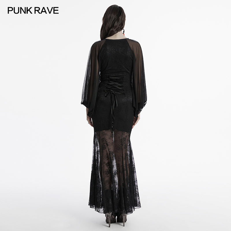 Punk Rave Calliope Goth Night Bat Dress - Kate's Clothing