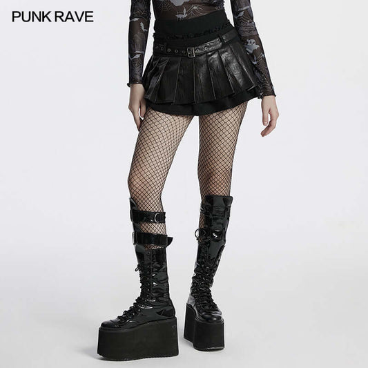Punk Rave Jianna Pleated Skirt - Kate's Clothing