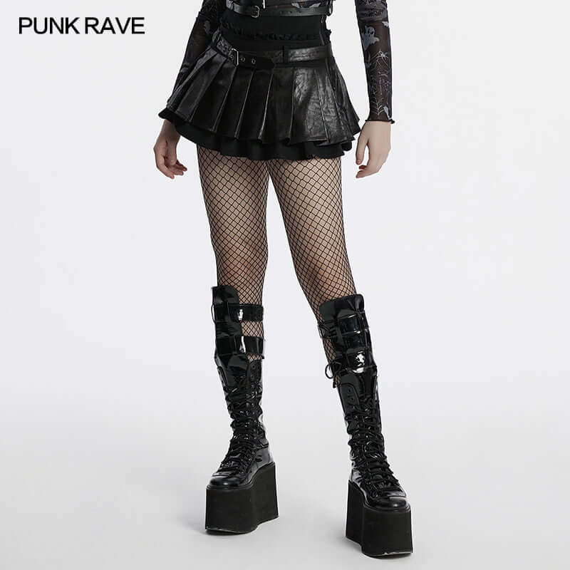 Punk Rave Jianna Pleated Skirt - Kate's Clothing
