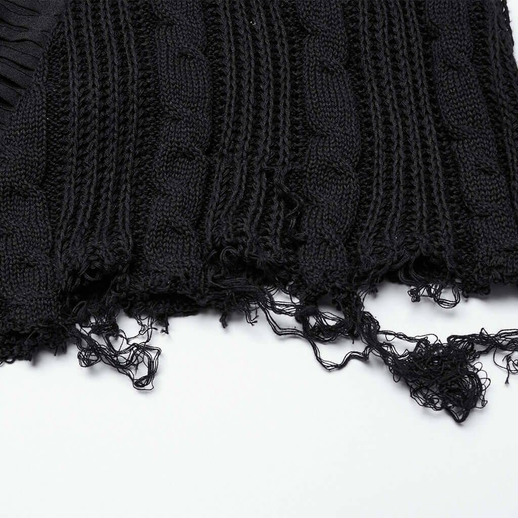 Punk Rave Anastasia Gothalyptic Knitted Fishtail Skirt with Lace Up Features - Kate's Clothing