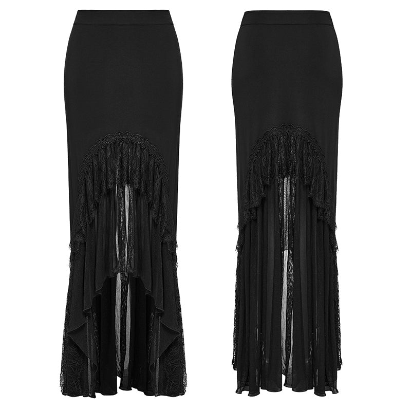 Punk Rave Blossom Knitted Asymmetrical Skirt - Kate's Clothing