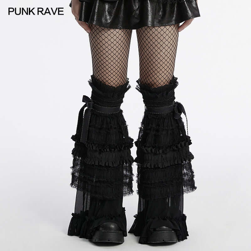 Punk Rave Kesia Cute Ruffled Leg Warmer - Kate's Clothing