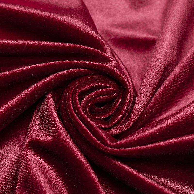 Punk Rave Leticia Burgundy Gradient Velvet Top with Feature Hooks and Eyes