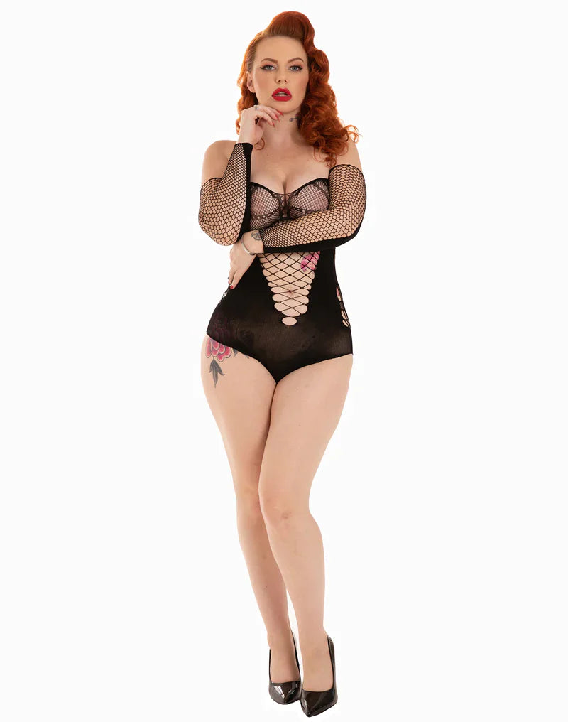 Fishnets bodysuit deals
