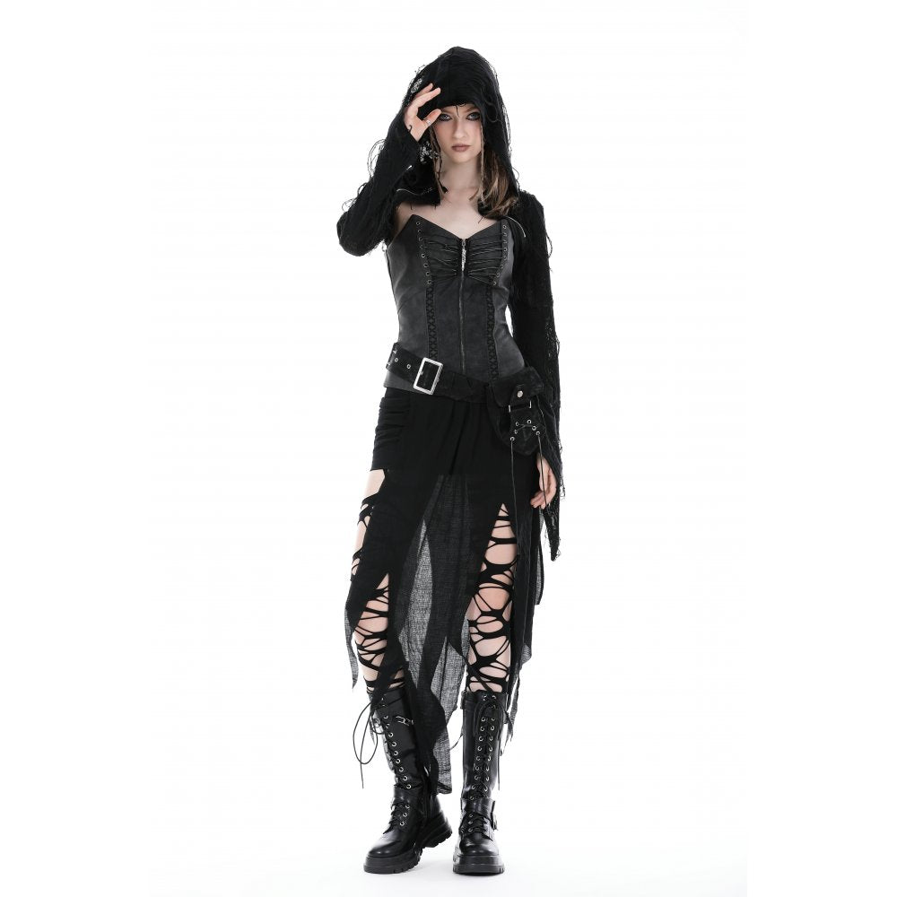 Dark In Love Ostara Hooded Long Sleeved Bolero - Kate's Clothing