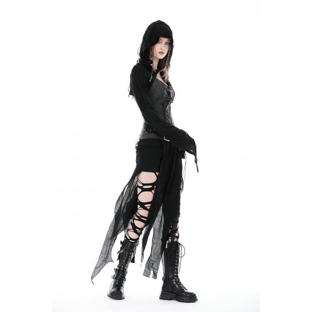 Dark In Love Ostara Hooded Long Sleeved Bolero - Kate's Clothing