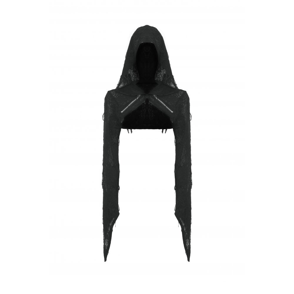 Dark In Love Ostara Hooded Long Sleeved Bolero - Kate's Clothing