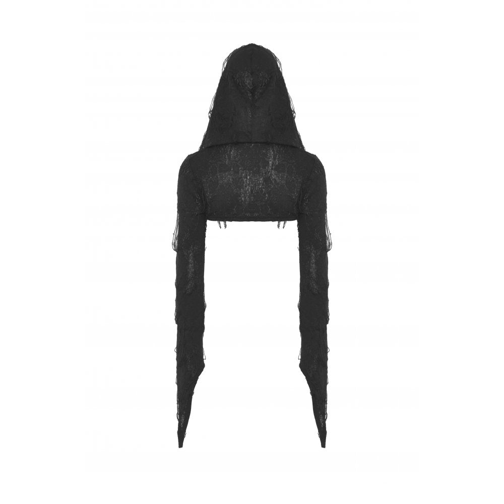 Dark In Love Ostara Hooded Long Sleeved Bolero - Kate's Clothing