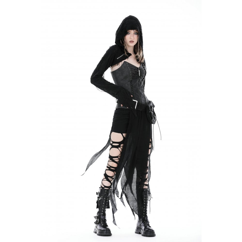 Dark In Love Ostara Hooded Long Sleeved Bolero - Kate's Clothing