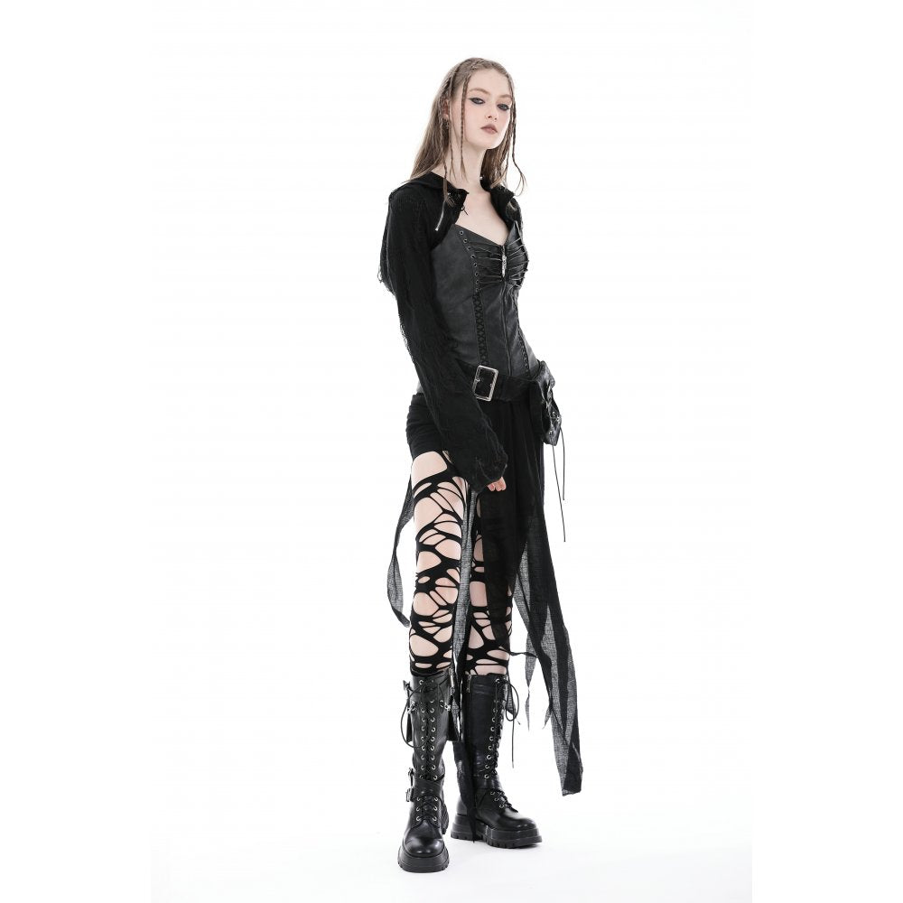 Dark In Love Ostara Hooded Long Sleeved Bolero - Kate's Clothing