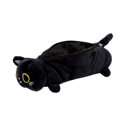 Gothic Gifts Lucky the Black Cat Plush Pencil Case