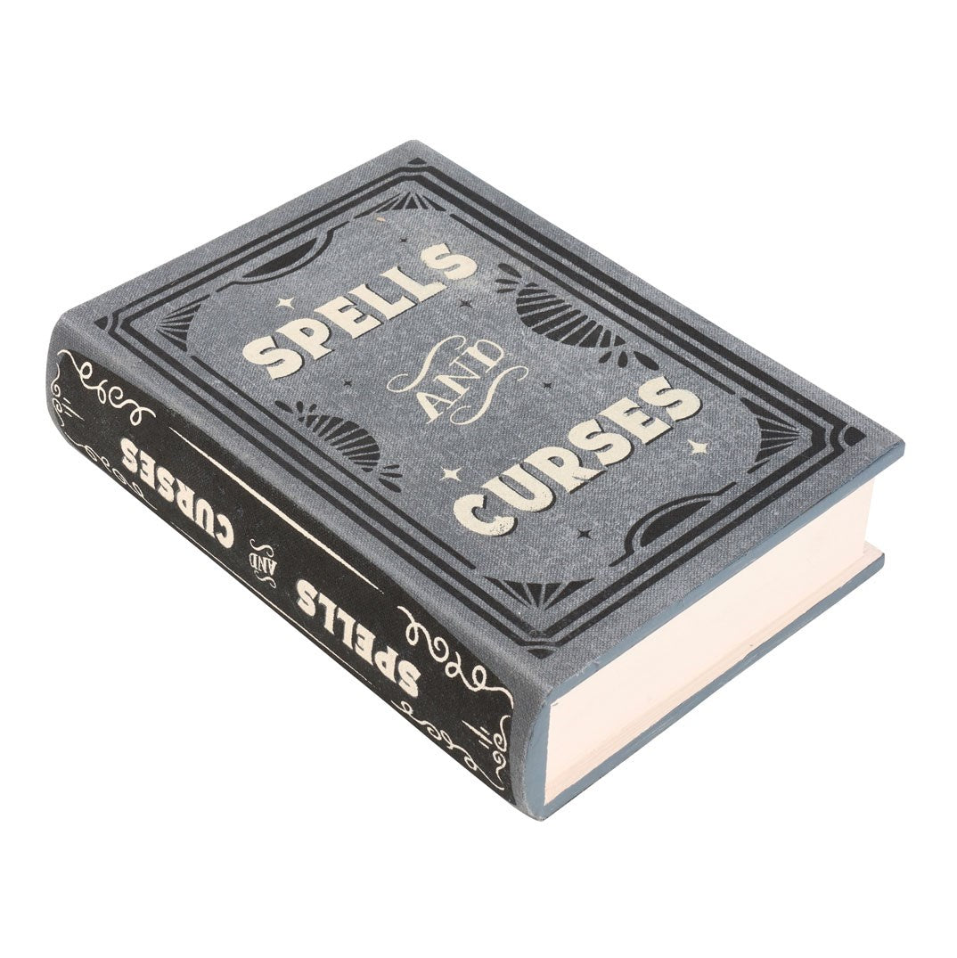 Gothic Gifts Spells and Curses Book Shaped Storage Box - Kate's Clothing