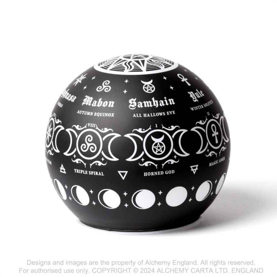 Alchemy Pagan Calendar Globe LED Light - Kate's Clothing