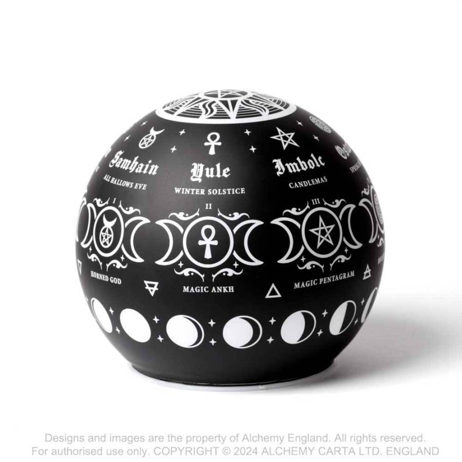 Alchemy Pagan Calendar Globe LED Light - Kate's Clothing