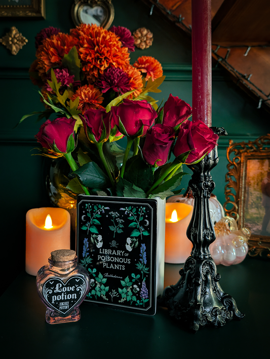 Gothic Gifts Poisonous Plants Book Shaped Vase