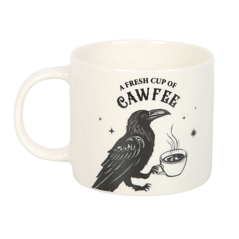 Gothic Gifts Fresh Cup of Cawfee Raven Mug