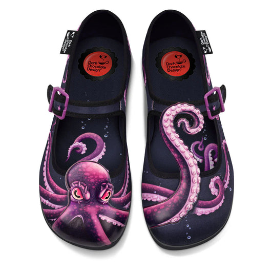 Chocolaticas® Sea Demon Women's Mary Jane Flat Shoes - Kate's Clothing