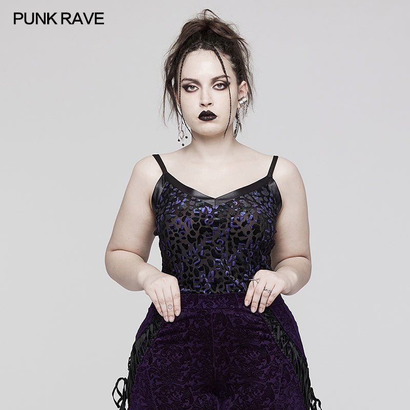 Punk Rave Saskia Top - Violet - Kate's Clothing