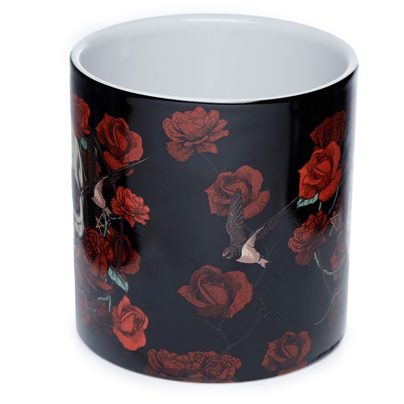 Gothic Gifts Skulls and Roses Indoor Plant Pot - Large - Kate's Clothing