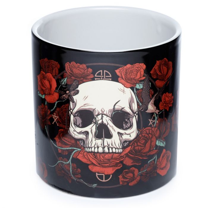 Gothic Gifts Skulls and Roses Indoor Plant Pot - Large - Kate's Clothing