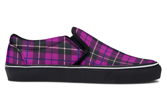 Pink Tartan Canvas Slip-On Trainers | ANTIBrand