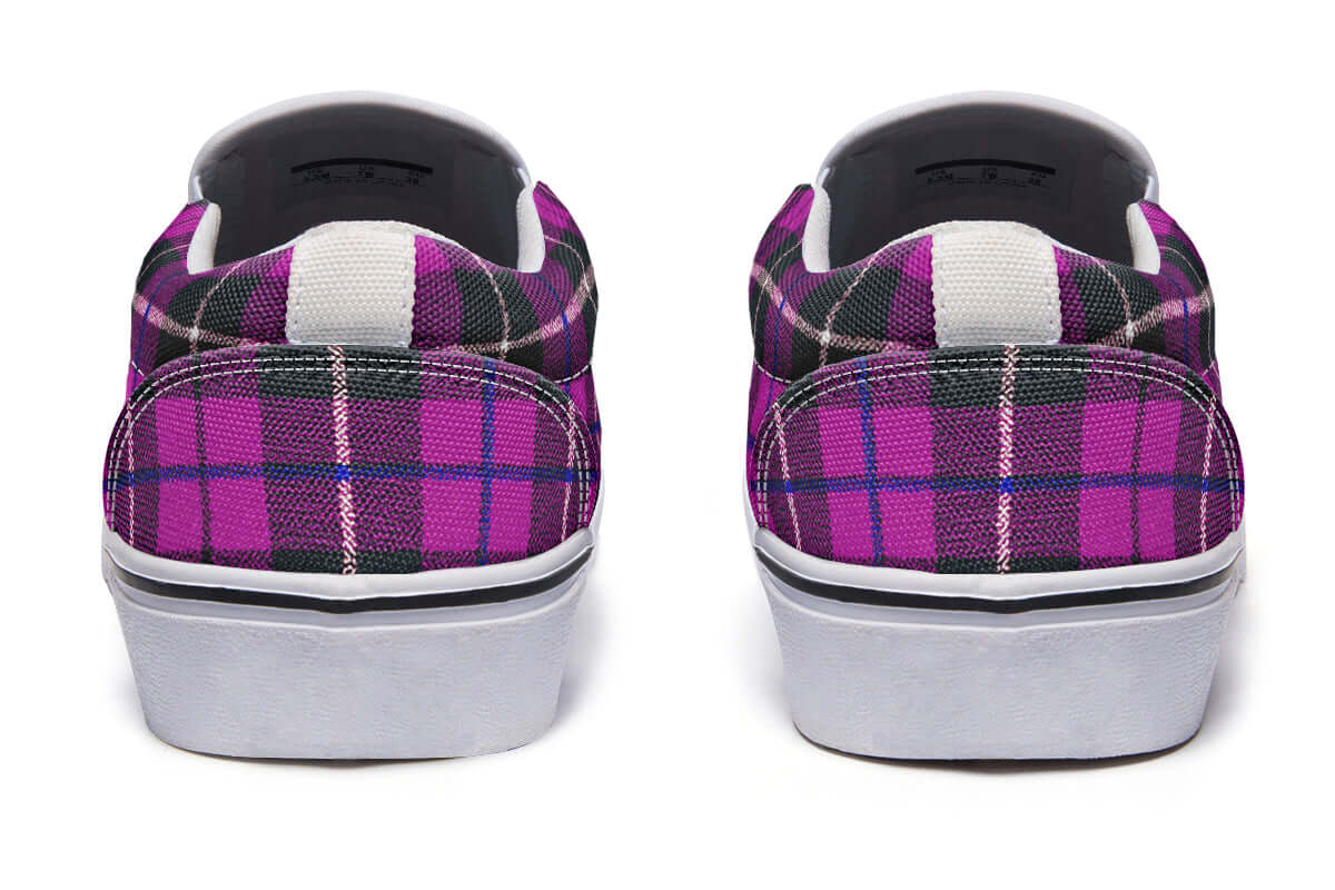 Pink Tartan Canvas Slip-On Trainers | ANTIBrand